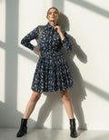 Tropical Stud Denim Mini Dress