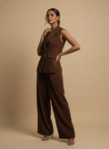 Emerald Bloom Power Suit (Chocolate Brown)