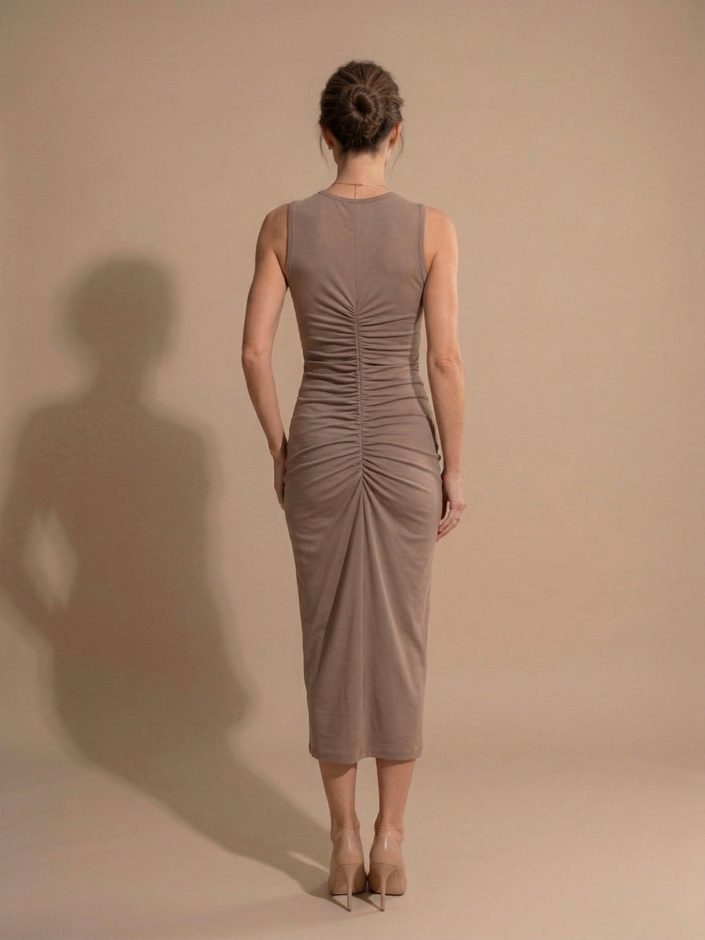 Taupe Essence Jersey Dress