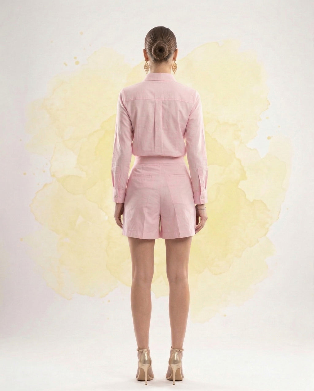 Giza Pearl Luxe Shirt & Shorts Set