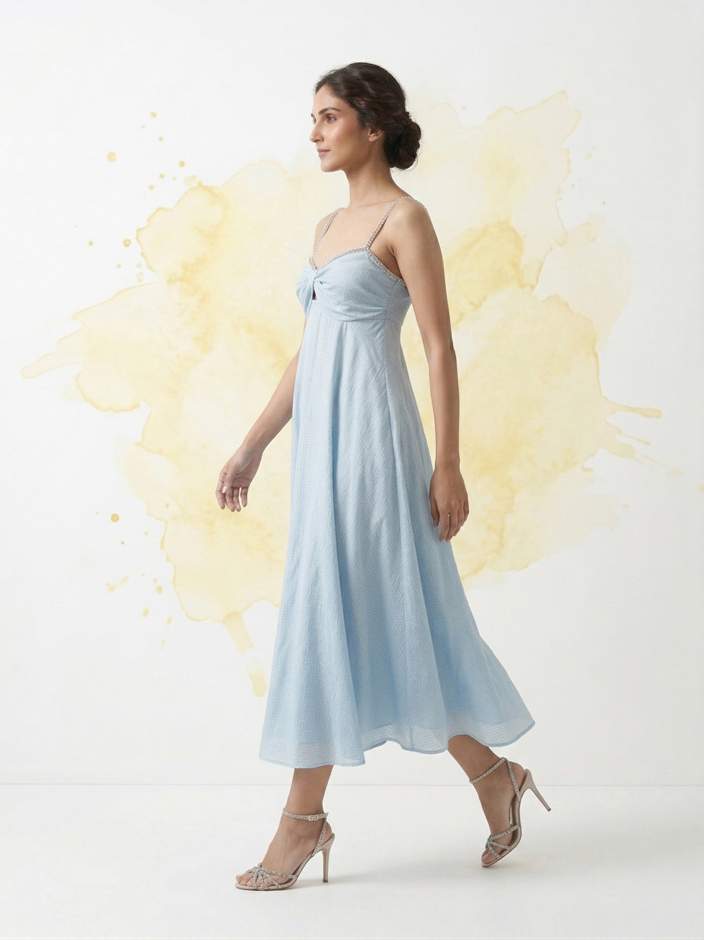 Celeste Chanderi Bustier Maxi Dress