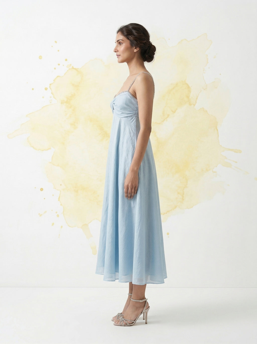 Celeste Chanderi Bustier Maxi Dress