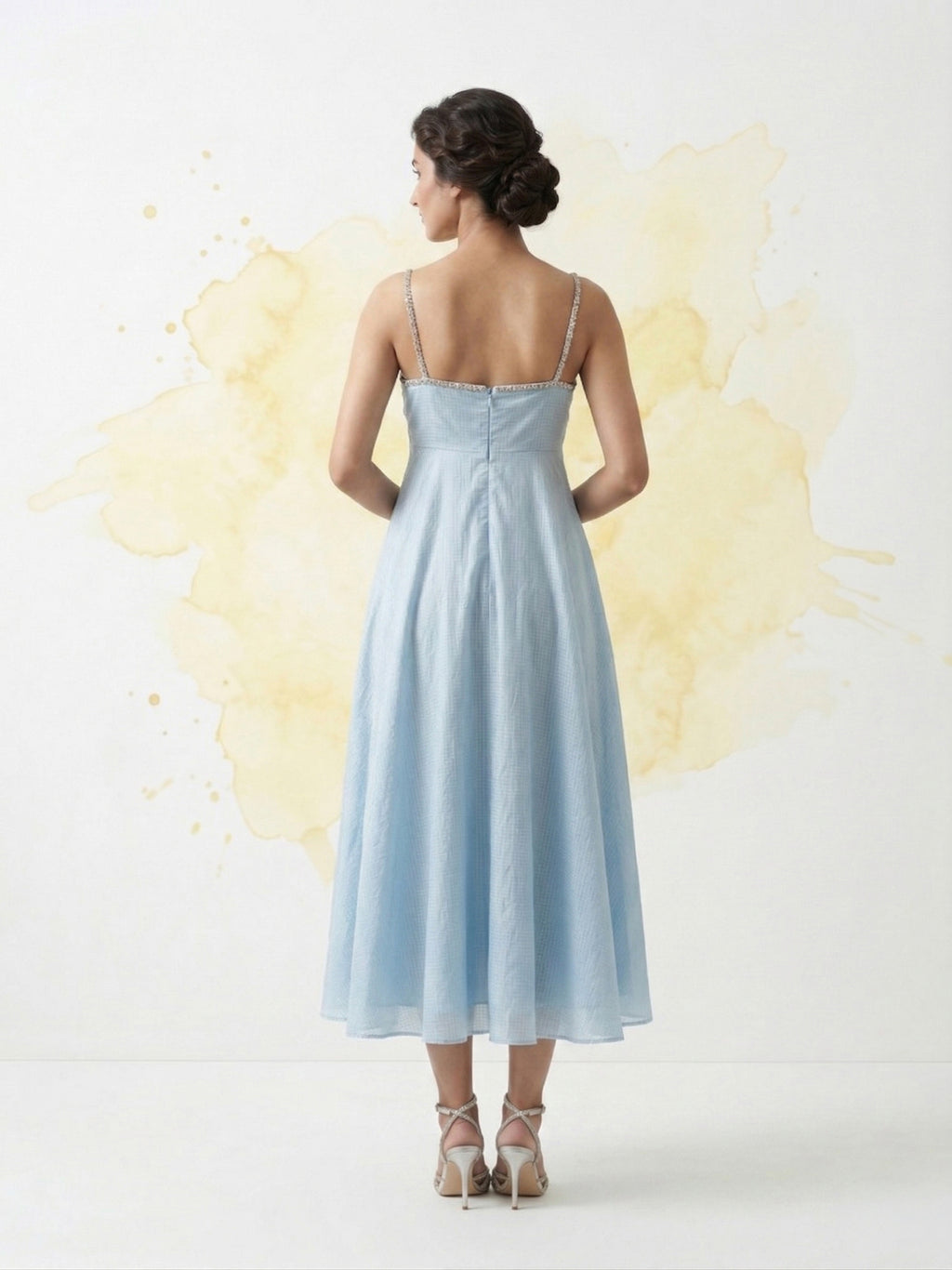 Celeste Chanderi Bustier Maxi Dress