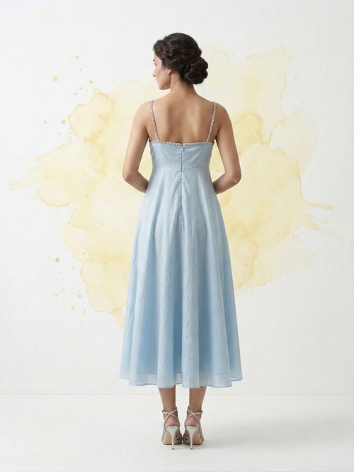 Celeste Chanderi Bustier Maxi Dress
