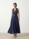 Midnight Swarovski Collar Dress