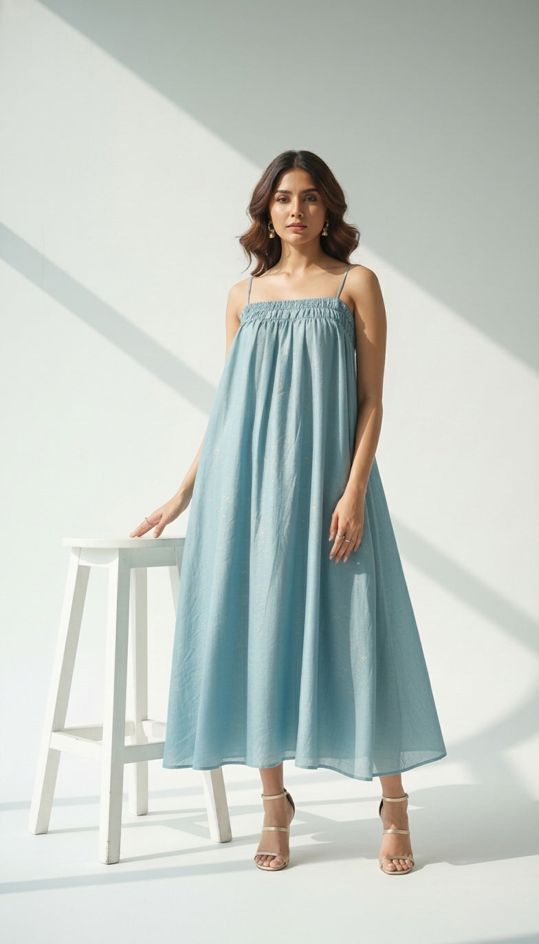 Powder Blue Breeze Maxi Dress