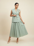 Heritage Button Waistcoat & Midi Skirt Set
